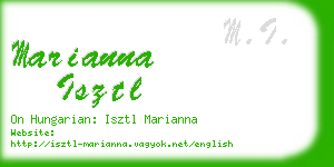 marianna isztl business card